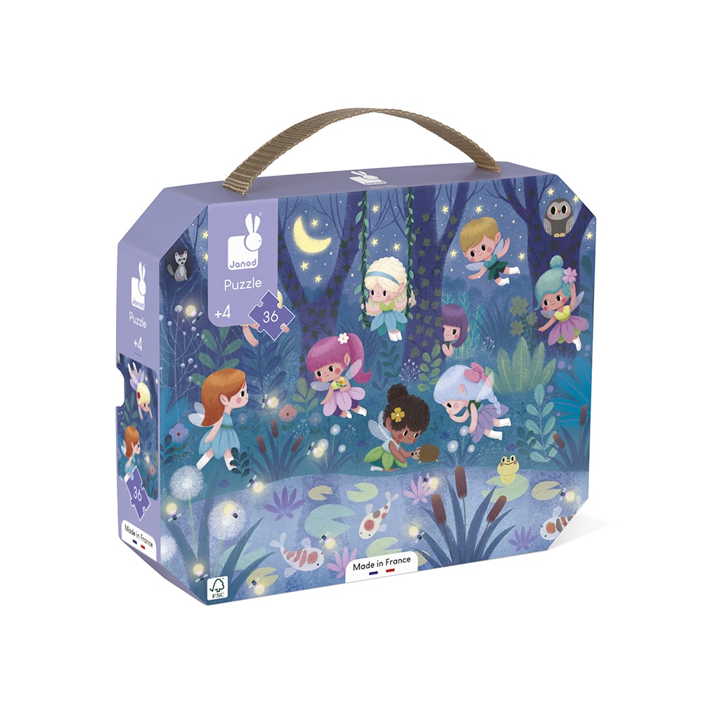 Janod - Puzzelkoffer Elfjes en Waterlelies