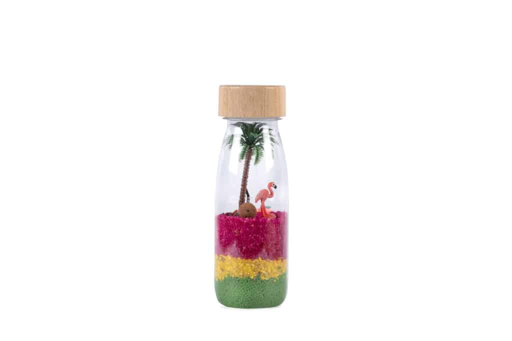 Petit Boum - Sensorische fles - Flamingo