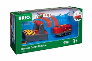 Rode locomotief met afstandsbediening