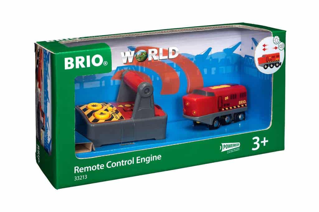 Rode locomotief met afstandsbediening