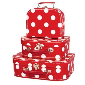 Koffer rode polkadot 30 cm Large