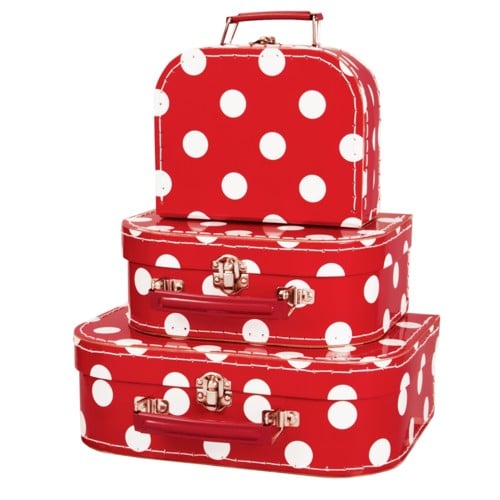Koffer rode polkadot 25 cm Medium