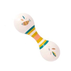 Dubbele samba maraca’s creme