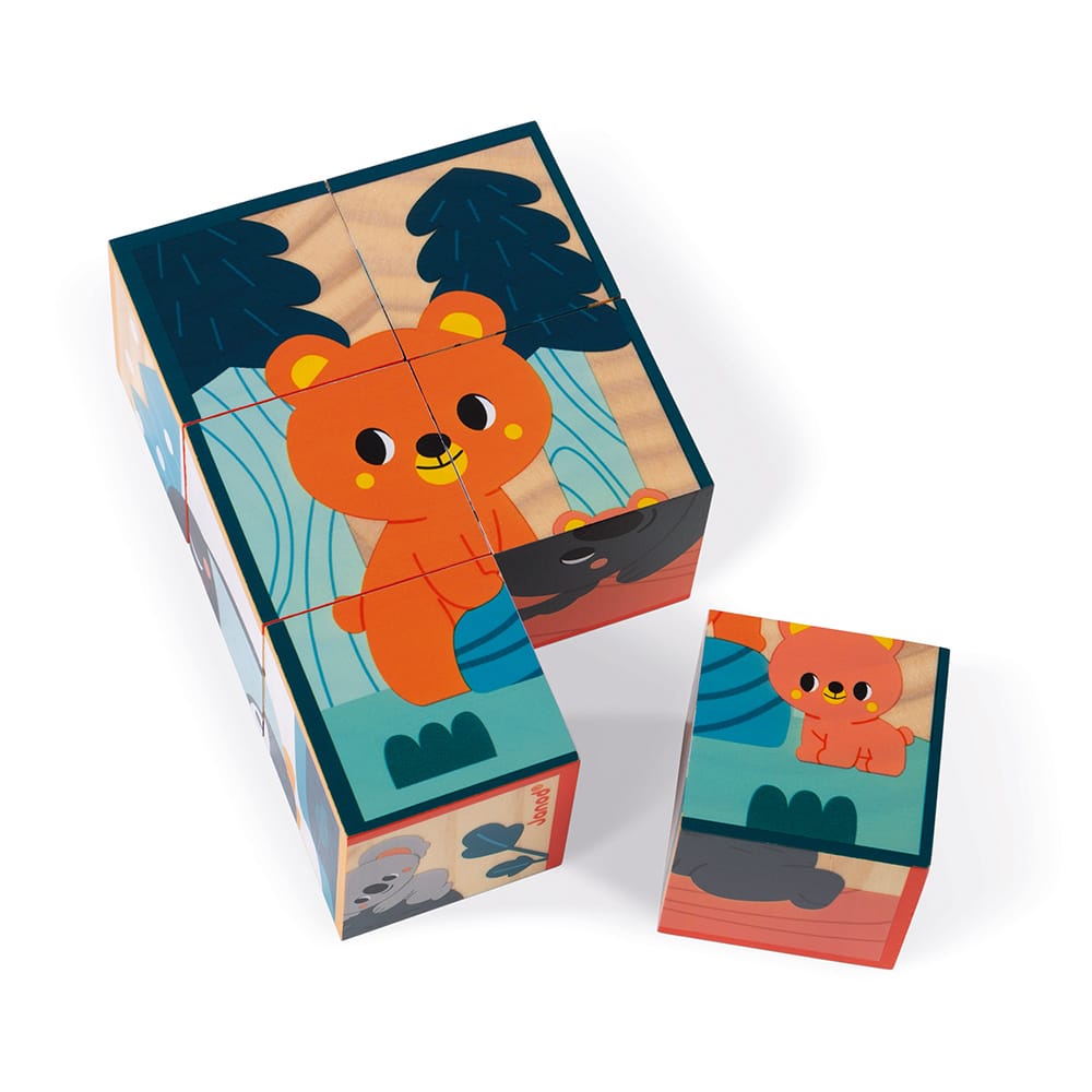 Janod WWF – Houten Blokpuzzel 6 dieren