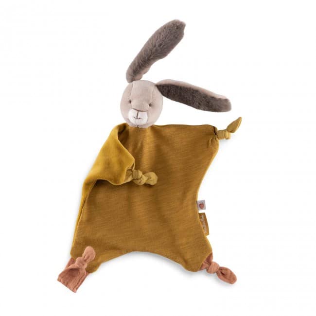 Moulin Roty Knuffeldoekje Konijn Oker, 'Trois Petits Lapins'