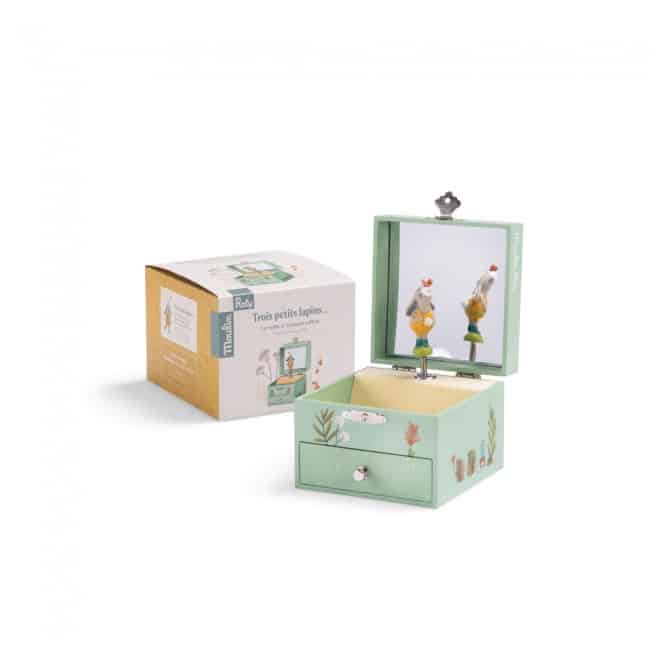 Muzikaal sieradendoosje uit de Trois petits lapins collectie
