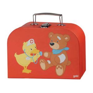 Goki Dokterskoffer met houten Doktersspullen, 10dlg.