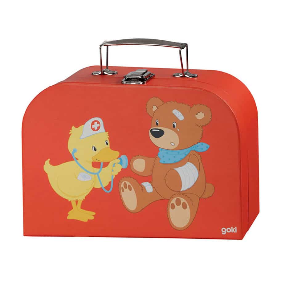 Goki Dokterskoffer met houten Doktersspullen, 10dlg.