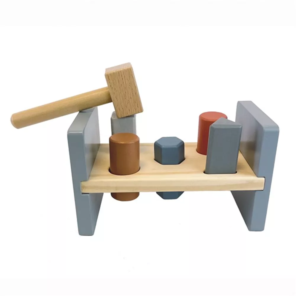 Houten Hamerbank. 20x10x12 cm. 1+