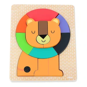 Vilac-Inlegpuzzel en volume leeuw- Andy Westface