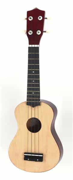 Minigitaar (ukelele) "natuurlijk hout"