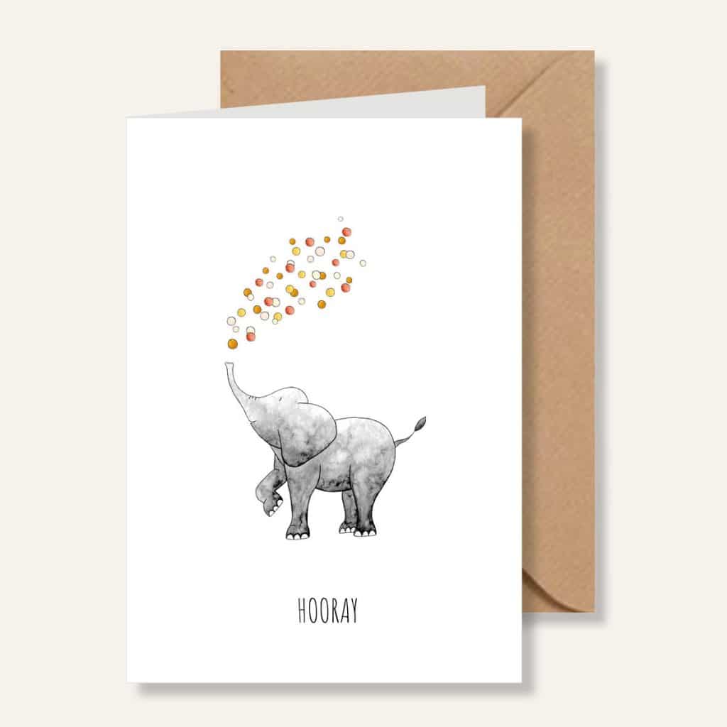 Kaartje - Feest olifant