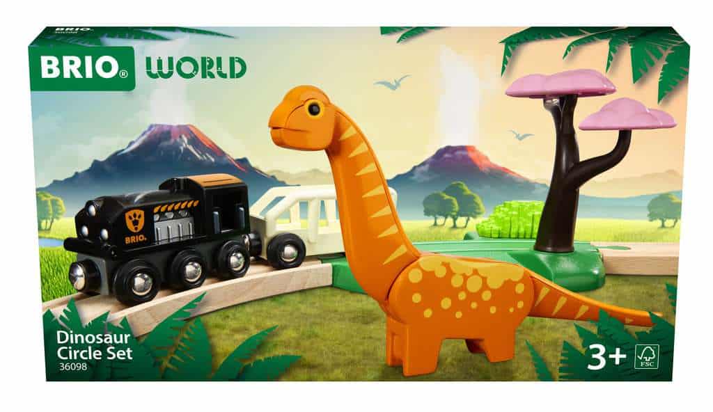 Cirkelvormige set met dinosaurus