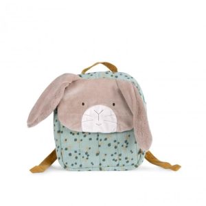 Moulin Roty Rugzak groen Konijn Trois Petits Lapins