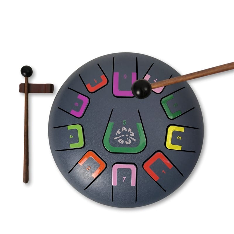 Tambú 11 tonen - Blauw grijs - Stalen Tong Drum