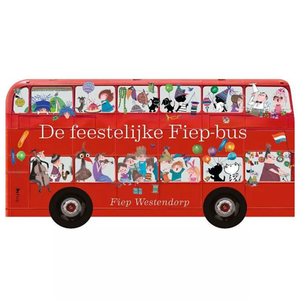 Kartonboek: De feestelijke Fiep-bus. 2+