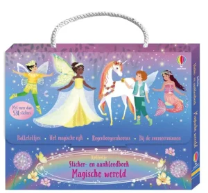 Koffertje Magische wereld. Sticker- en aankleedboek.