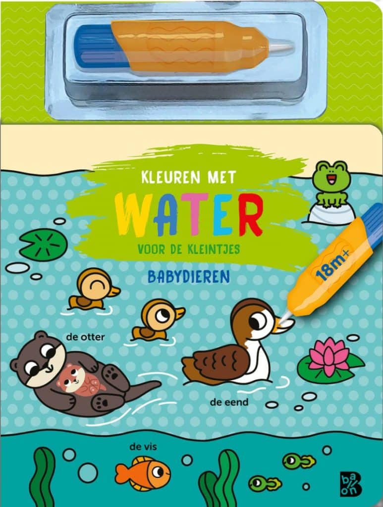Kleuren met water voor de kleintjes, Babydieren