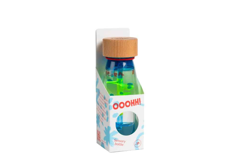 Petit Boum - Sensorische fles - Spiraal Blauw