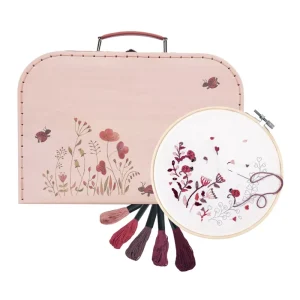 Borduurkit Lieveheersbeestjes in koffer. 7+