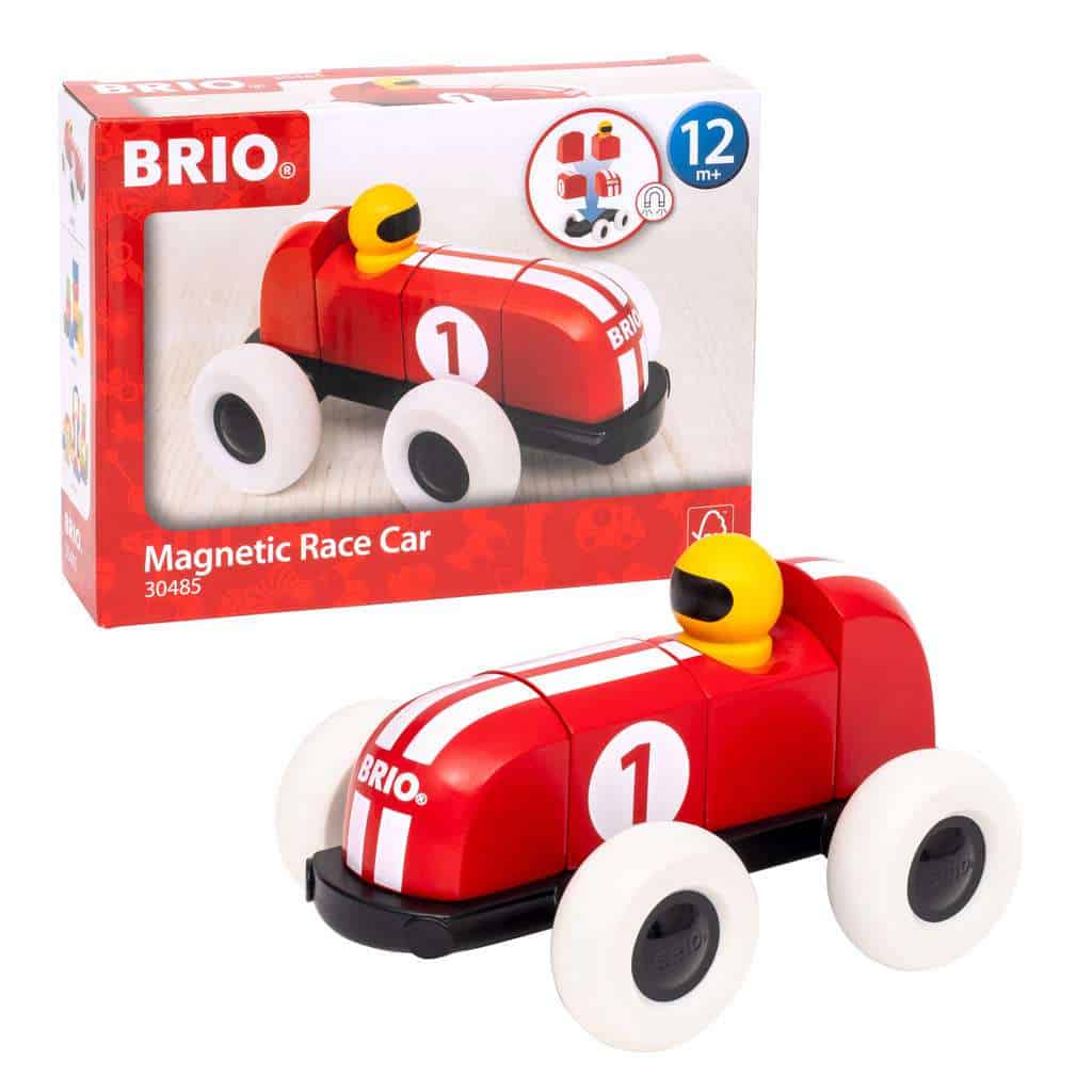 Racewagen met magneten