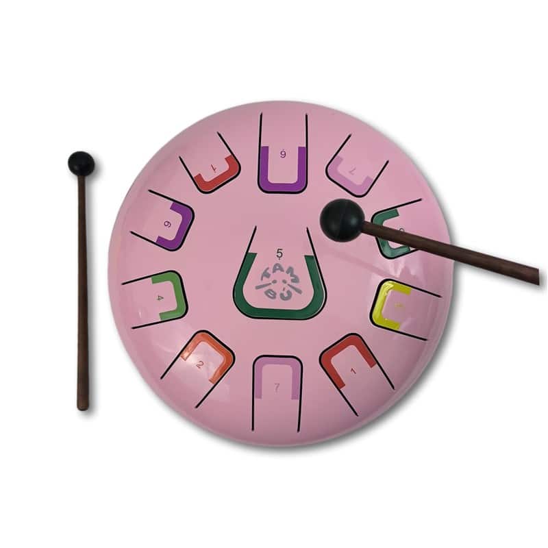 Tambú 11 tonen - Roze - Stalen Tong Drum