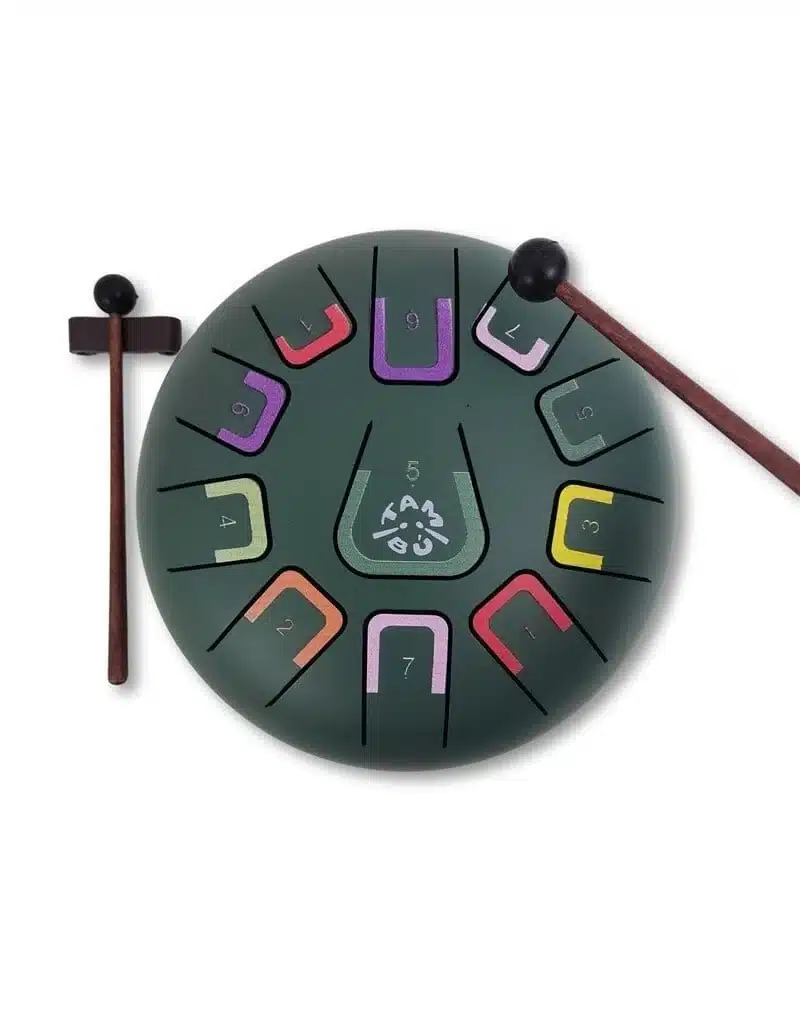Tambú 11 tonen - Mat Jungle Groen - Stalen Tong Drum